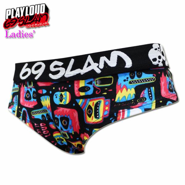 レディースボクサーパンツ 69slam ロックスラム MONSTA FREAK モンスタフリーク シ...