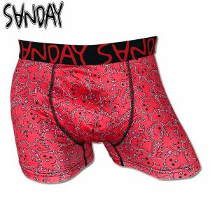 ボクサーパンツ SANDAY サンデイ SD-26 うんちメガネピンク メンズ
