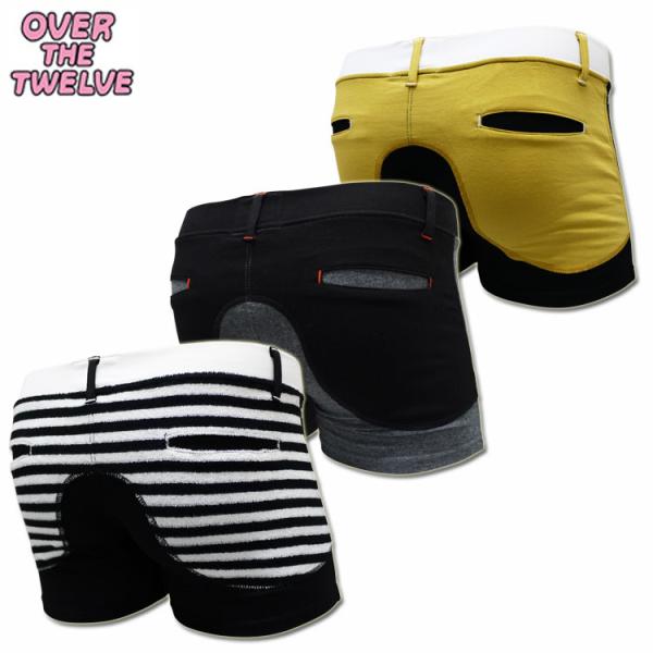 ボクサーパンツ OVER THE TWELVE オーバーザトゥエルブ ボーダーxベア天竺NEW PO...