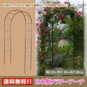 ガーデニングアーチ ガーデンアーチ フラワーアーチ バラ ローズ アーチ フェンス おしゃれ 庭 屋外 アイアン 鉄 つるバラ 薔薇 園芸 幅120 高さ240 直送NKJ