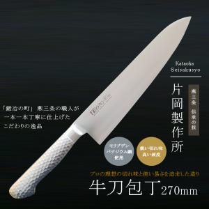 片岡製作所 ダマスカス 包丁 牛刀 洋包丁 鋼 ステンレス 日本製 プロ