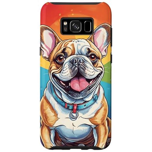 Galaxy S8* 犬、フレンチブルドッグ、かわいい、面白い プリント スマホケース