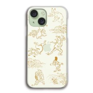 iPhone15 Plus 鳥獣戯画 スマホケース カバー  アートシリーズ  鳥獣人物戯画 *クリ...