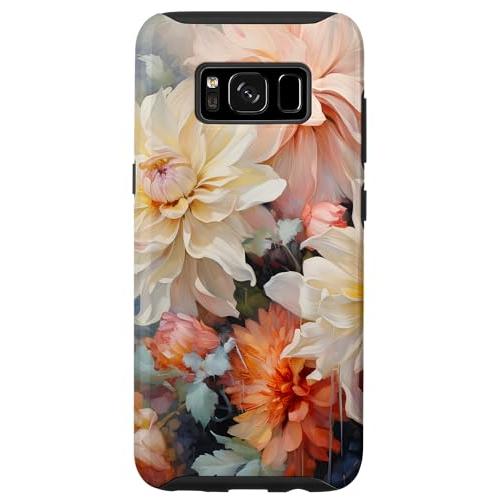 Galaxy S8 野の花の花柄油絵風デザイン スマホケース