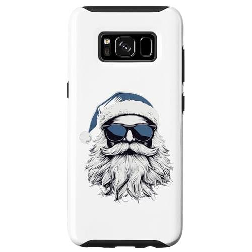 Galaxy S8 ファニーヒップスター サンタひげサングラスと帽子 クリスマス 2023 スマホケ...