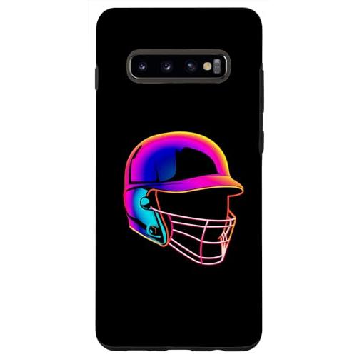 Galaxy S10* レトロ野球ヘルメット 80年代スタイル スマホケース