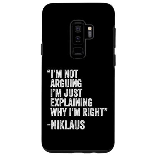 Galaxy S9* Niklaus 名言 面白い誕生日 カスタムネームアイデアエンジニア スマホケ...