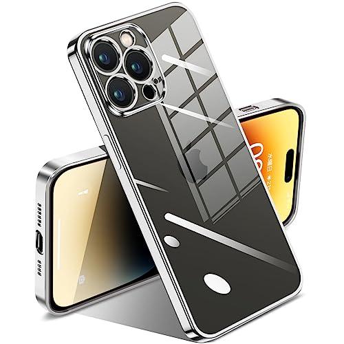iPhone 14 Pro ケース クリア 耐衝撃 透明 アイフォン14 Pro カバー メッキ加工...