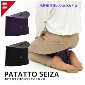 PATATTO SEIZA   折りたたみ　正座イス ブラック SOLCION ソルシオン