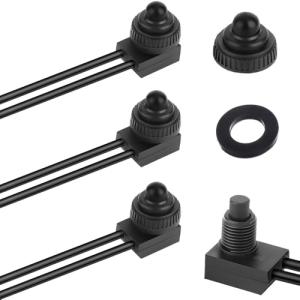 防水プッシュボタンスイッチ 3個 0~250V/...の商品画像