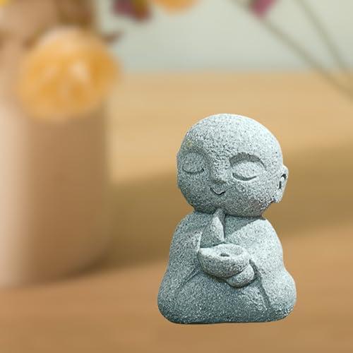 お地蔵さん 置物 ミニ 可愛い 御影石 お地蔵様 癒し 仏像 石 守り神 オブジェ 片合掌 平和鳩 ...