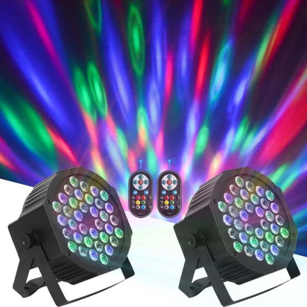 Rxakudedo ステージライト LED 舞台照明 36W RGB DMX512 音声起動 自走モ...