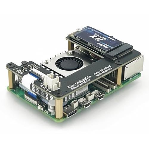 エレクトロクッキー PCIe to M.2 NVMe SSD HATボード for Raspberr...