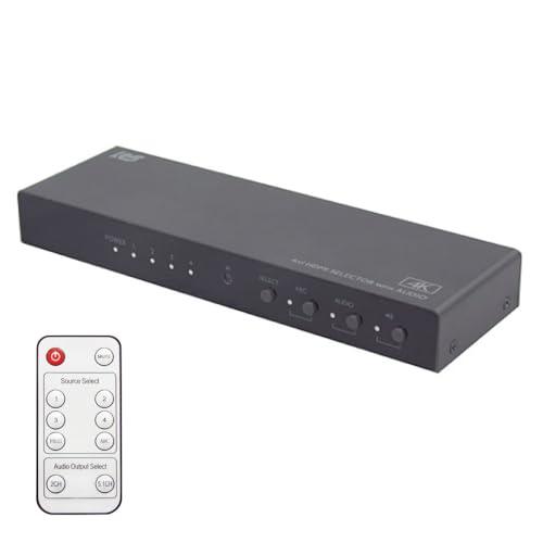 ラトックシステム 4K60Hz 対応 外部音声出力 付 4入力1出力 HDMIセレクター RS-HD...