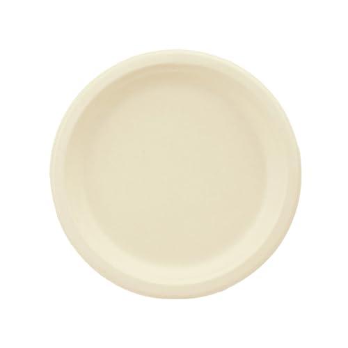 ECO&amp;BASIC プレート18cm 50枚入 紙皿 使い捨て 皿 おしゃれ レンジ対応 バガス 未...
