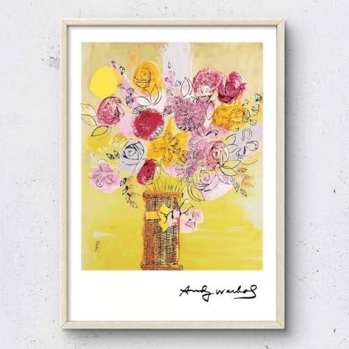 アンディウォーホル 黄色いお花の絵 A4サイズ フレーム付き アートポスター ポスターaoipro ...