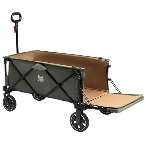 TIMBER RIDGE アウトドアワゴン 折り畳み 長物対応 ワンタッチ収束式 耐荷重100kg ...