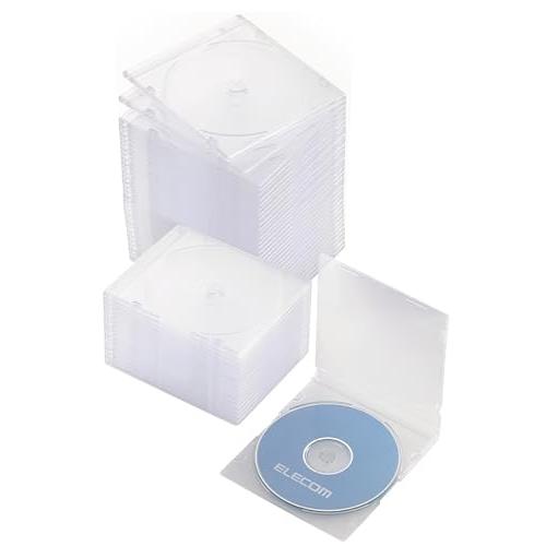 エレコム CD DVDスリムプラケース 1枚収納 50パック クリア CCD-JSCS50CR/EC