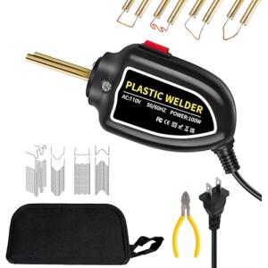 brncigo 100W プラスチック溶接機 高出力 3秒速熱 車バンパー修理キット プラスチック溶接機 付属200個4種溶接釘平頭/外角/内角
