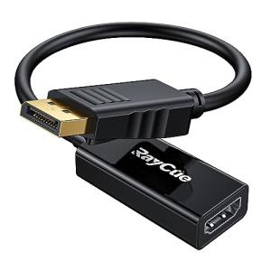 RayCue DisplayPort HDMI 変換アダプタ 4K ディスプレイポート hdmi ケーブル DPPC to HDMIモニター）単