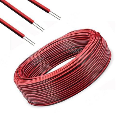 YJRUNFU 配線 電線 配線コード AWG22 2芯 延長コード 赤黒 LEDストリップライト ...