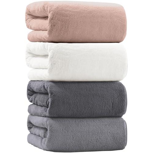 バスタオル tkone 4色4枚セット 70*140cm ふわふわ ホテル仕様 大判 瞬間吸水 吸水...