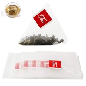 YFFSFDC 使い捨てティーバッグ 100個入り ドローアライン お茶パック 無漂白 不織布お茶＆コーヒー用三角紅茶 麦茶 水出し 三角コーナ
