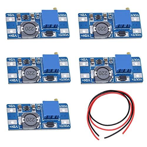 Youmile 5 個 DC-DC ステップアップブースト電源コンバータ 2V-24V から 5V-...