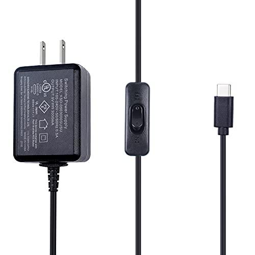Smraza Raspberry Pi 4 USB-C Type C）電源、5V 3A ラズベリーA...