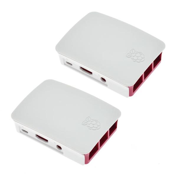 2PCS Raspberry case 4B 3B Pi 3 red white