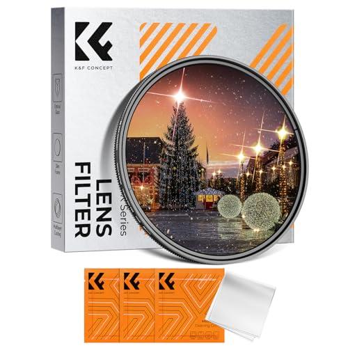 K&amp;F CONCEPT 52mm クロスフィルター 可変式 4本-8本クロス効果 効果フィルター 1...