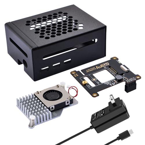 GeeekPi Raspberry Pi 5 ケース、PD 27W 電源付き | PCIe M.2 ...