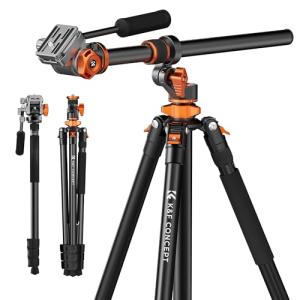 カメラ三脚一眼レフ K&F Concept 俯瞰撮影 ビデオカメラ三脚 231cm 三脚ブーム 中心軸横断 俯瞰撮影 パノラマ撮影 28mm大口
