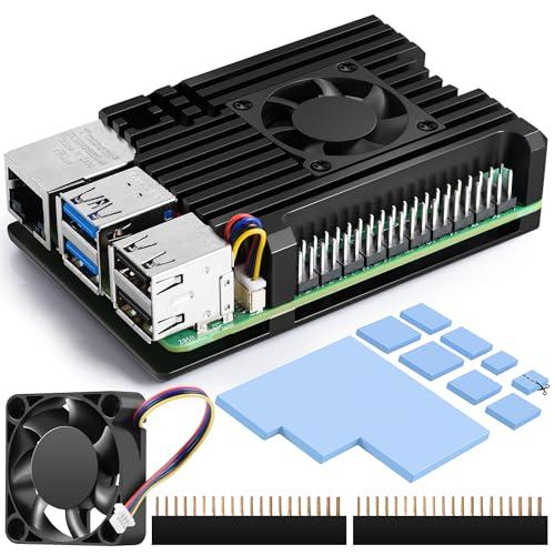 Smraza Raspberry Pi 5用 ケース 超薄型アルミニウム合金ケース+ヒートシンク+ ...