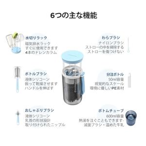 VOGOGE 哺乳瓶洗い 旅行用哺乳瓶ブラシセ...の詳細画像1