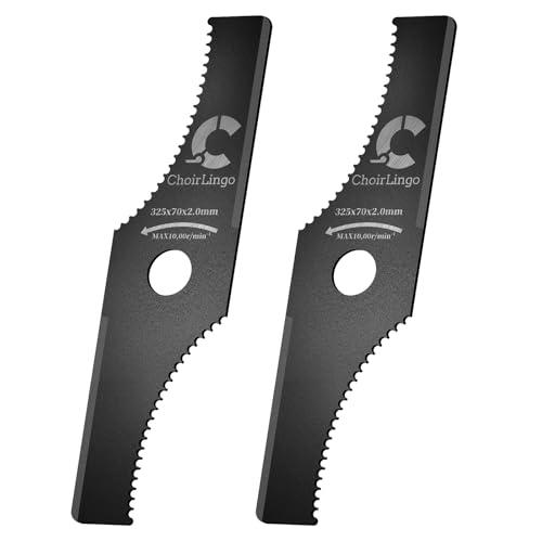 草刈り機 替え刃 2枚刃、325mm 草刈り機の刃 シュレッダーブレード 2個 シュレッダーブレード...