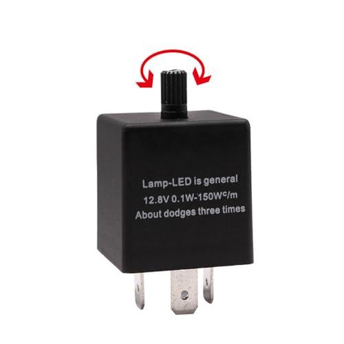 HUIQIAODS ハロゲン LED 対応 3ピン１個 ハイフラ防止 IC ウインカーリレー 12V...