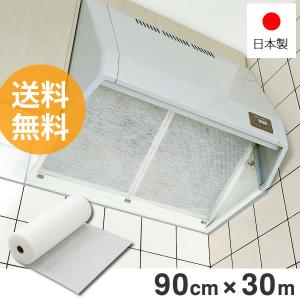 業務用長尺フィルター 幅90cm×30m巻 厚さ1.5mm SW-5639 新北九州工業 業務用換気扇交換用長尺フィルター 空調 パソコン 抗菌 防臭 消臭 不織布｜kurashi-arl