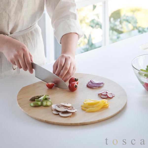 まな板 トスカ 丸型 山崎実業 tosca ホワイト 3696 竹製 木製 天然木 まないた カッテ...