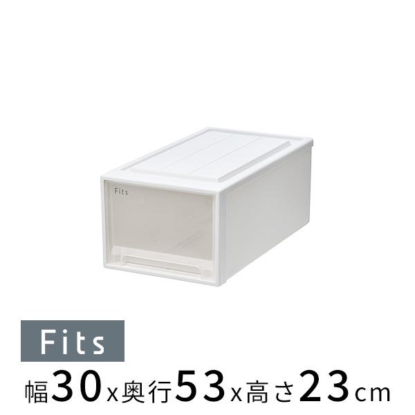 フィッツケース53-30M ホワイトクリア 天馬  収納ケース 日本製 引き出し 服 衣類 中身が見...