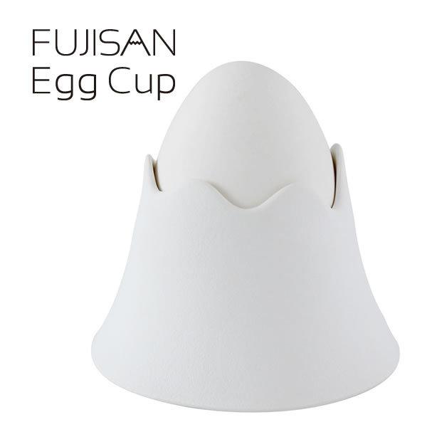 富士山 エッグカップ FUJISAN Egg Cup 白磁色 ホワイト 八幡化成
