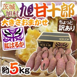 茨城県 旭村 熟成高糖度さつまいも ”旭甘十郎 紅はるか” ちょっと訳あり 約5kg 大きさおまかせ サツマイモ【予約 1月末以降】 送料無料