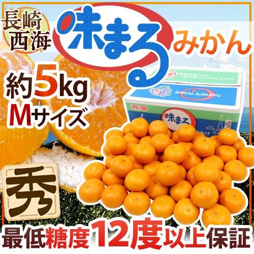 みかん 長崎 西海 ”味まるみかん” 秀品 Mサイズ 約5kg 産地化粧箱 最低糖度12度保証【予約...