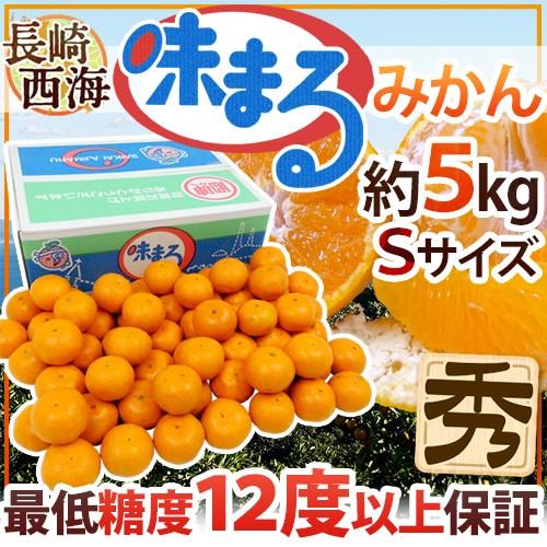 みかん 長崎 西海 ”味まるみかん” 秀品 Sサイズ 約5kg 産地化粧箱 最低糖度12度保証【予約...