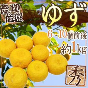 ”ゆず” 秀品 6〜13玉 約1kg 産地厳選【予約 11月下旬以降】