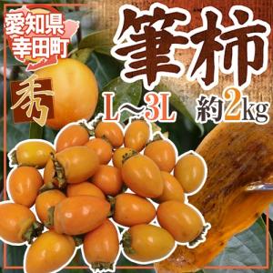 ”愛知県 幸田町 筆柿” 秀品 L〜3L 約2kg ふで柿【予約 9月下旬以降】 送料無料