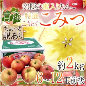 りんご 青森県 蜜だらけりんご ”こみつ” ちょっと訳あり 6〜12玉前後 約2kg 産地化粧箱 こうとくりんご【予約 12月以降】 送料無料