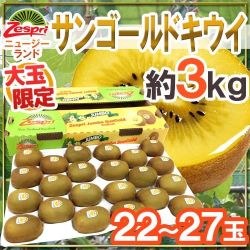 ゼスプリ ”サンゴールドキウイ” 22〜27玉 約3kg【予約 4月下旬以降】 送料無料
