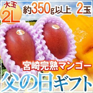 父の日ギフト ”宮崎完熟マンゴー” 秀品 大玉2L 2玉 簡...
