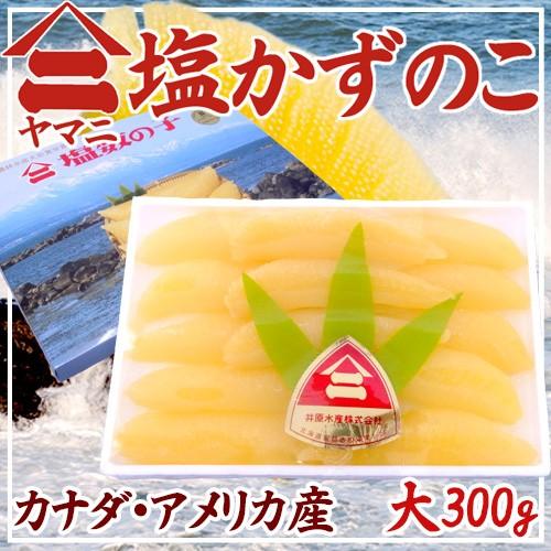 北海道 井原水産 ”ヤマニ 塩数の子” 大 約300g 化粧箱 カナダ・アメリカ産 塩かずのこ☆【予...